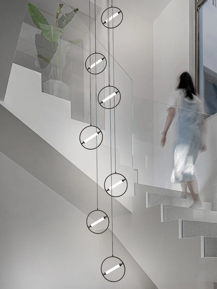 Modern LED chandelier for elegant nordic lighting