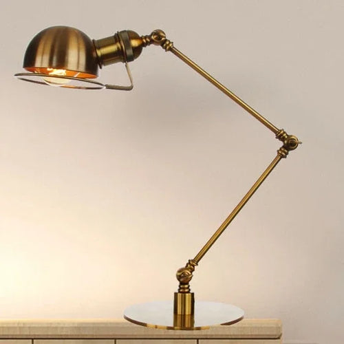 Retro bronze table lamp in American style decorative - vue 2 sur 11