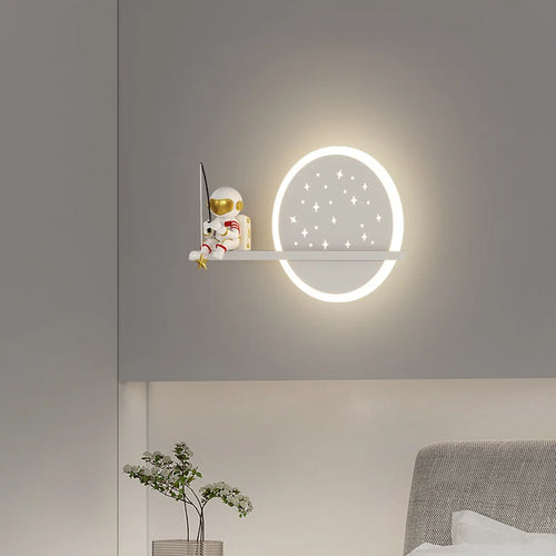 Astronaut moon planet LED wall light nordic style 2022 - vue 3 sur 18
