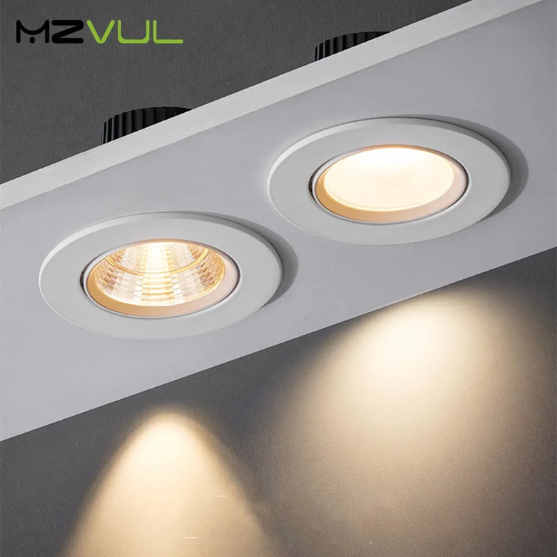 Dimmable recessed LED ceiling spotlight for indoor lighting