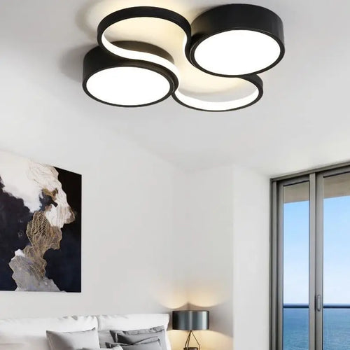 Modern creative LED circular ceiling light with eye protection - vue 5 sur 10