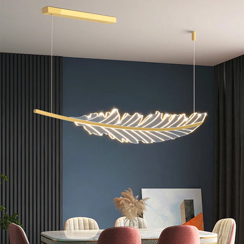 lustre en acrylique à intensité variable en forme de plume - vue 7 sur 6