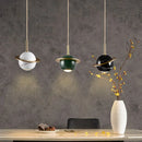 Nordic style natural marble circular chandelier for bars and restaurants