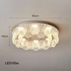 Modern chrome glass ceiling light chandelier decoration 2024