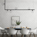 Modern linear chandelier for interior decor and dining table