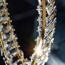 Modern luxury crystal LED chandelier for indoor use
