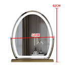 Illuminated vanity mirror with touch sensor and dimmable lighting