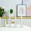 Clear glass candle holders for home decor and events