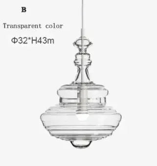 Vintage industrial glass pendant light for artistic lighting - vue 13 sur 15