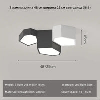 Nordic irregular cube LED ceiling light