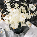 Artificial eucalyptus leaves and flowers for decorations and floral arrangements