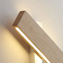 Rotating wooden LED wall light