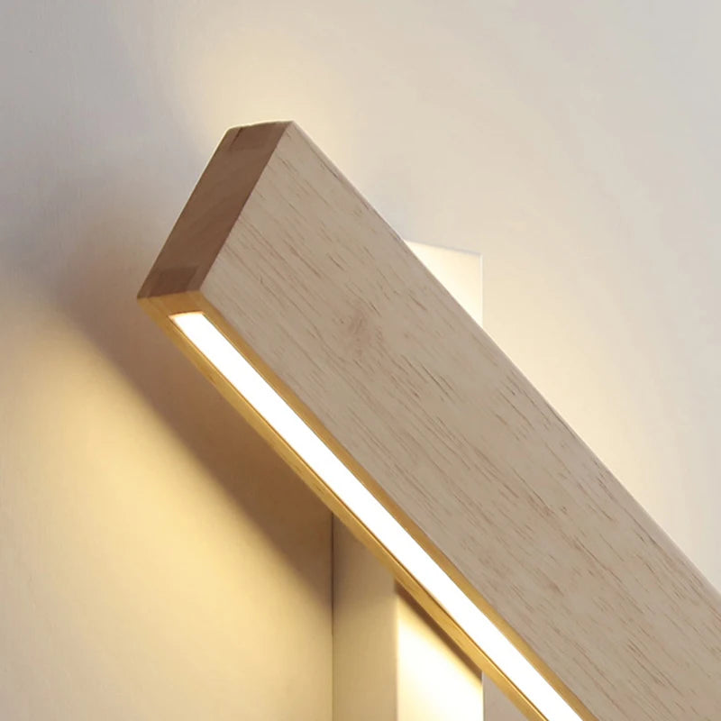 Rotating wooden LED wall light - vue 5 sur 9