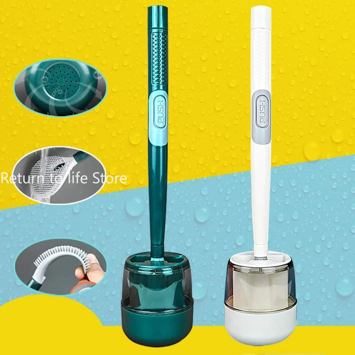 Soap dispensing brush with silicone holder for cleaning