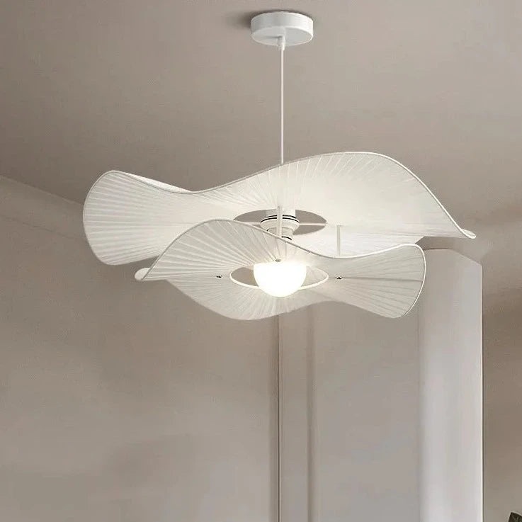 Nordic design fabric LED pendant light flower chandelier