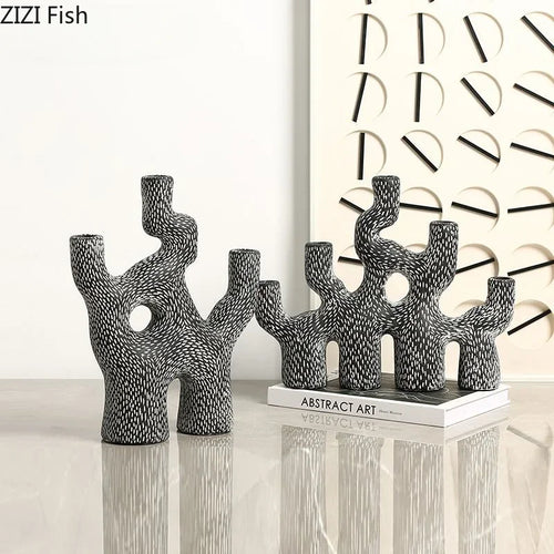 abstract alien coral candle holder for craft decoration