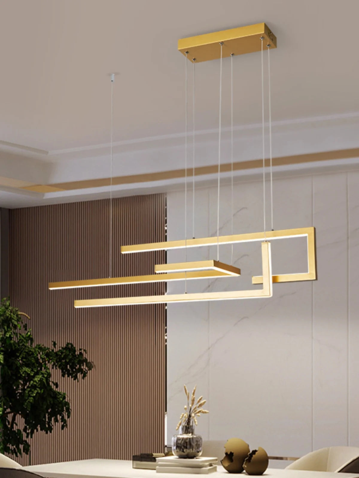 Modern minimalist Nordic LED chandelier for restaurant bar - vue 3 sur 9