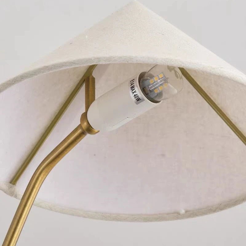 modern fabric chandelier with creative lampshade and led lighting - vue 6 sur 7