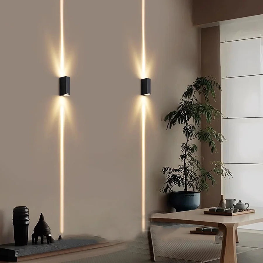 Modern waterproof outdoor aluminium LED wall light