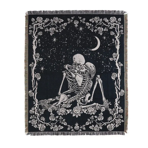 Boho landscape motif decorative throw for sofa living room bedroom
