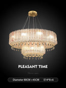 Luxury crystal chandelier with Nordic LED lights