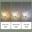 Nordic transparent butterfly LED chandelier