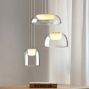 Modern LED pendant light with glass cover