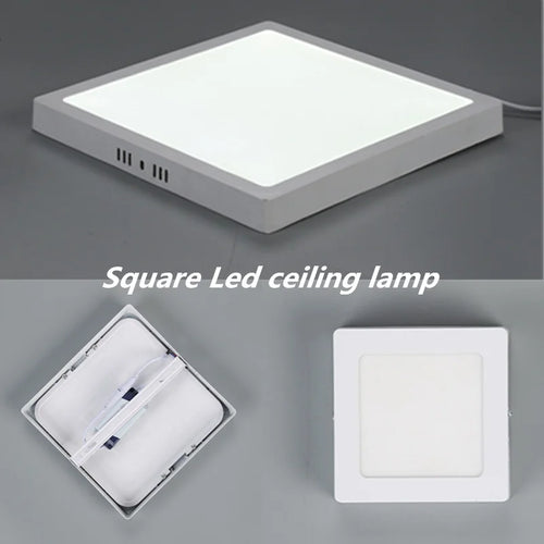 Square LED ceiling light surface mounted cool white - vue 4 sur 14