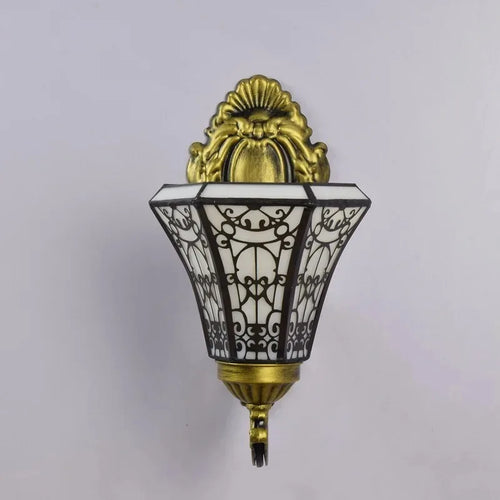 Tiffany retro mirror sunflower single head wall lamp - vue 6 sur 7