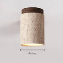 Minimalist stone ceiling light for a calming atmosphere