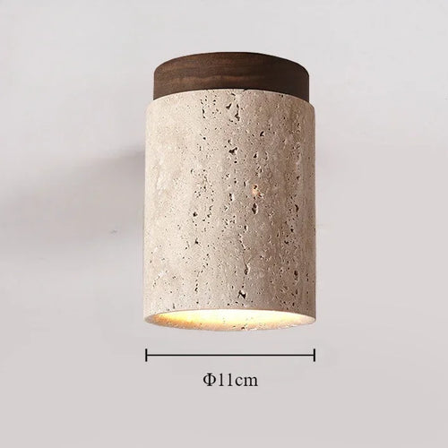 Minimalist stone ceiling light for a calming atmosphere - vue 8 sur 9