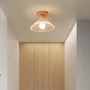 Nordic Japanese-style wooden ceiling light for entrance
