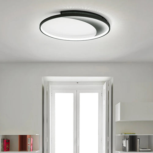 Modern LED ceiling light with remote control for stylish indoor lighting - vue 5 sur 12