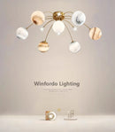 Children's glass chandelier with bright modern design for bedroom