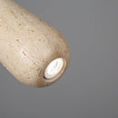 Retro LED pendant chandelier with vintage natural stone