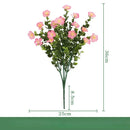 Set of 3 artificial silk eucalyptus bouquets for indoor decoration