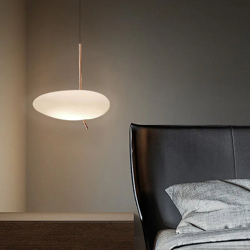 Nordic LED pendant lamp with touch switch and glass pebbles - vue 6 sur 8