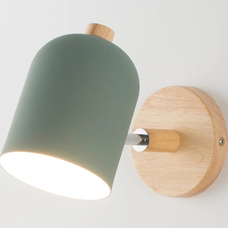 applique murale nordique en fer et bois design moderne