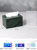 organized marble bathroom accessory set