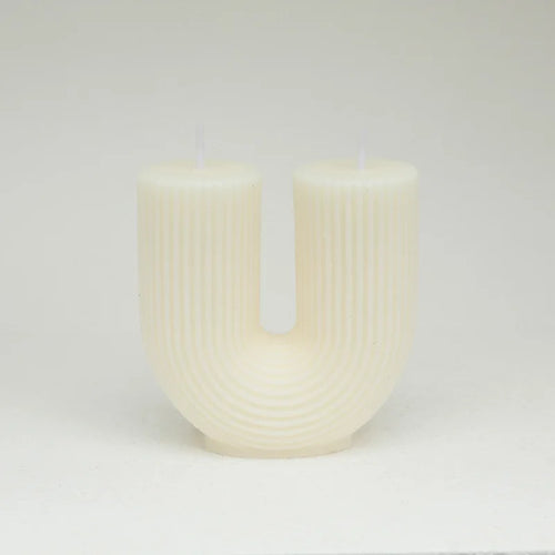 geometric u-shaped scented candles for home decor - vue 24 sur 27