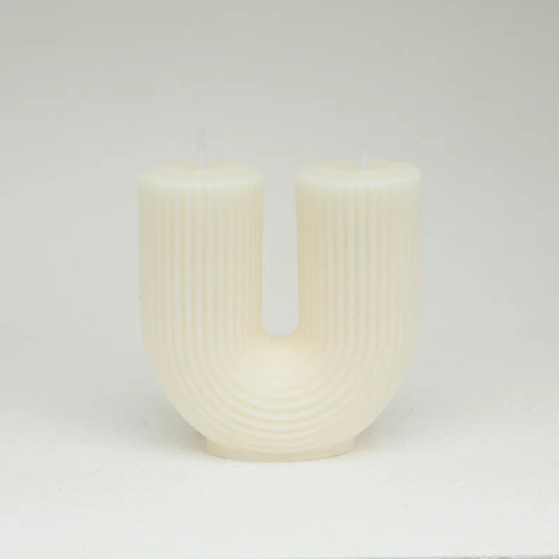 geometric u-shaped scented candles for home decor - vue 23 sur 27