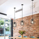 Vintage metal cage industrial pendant light