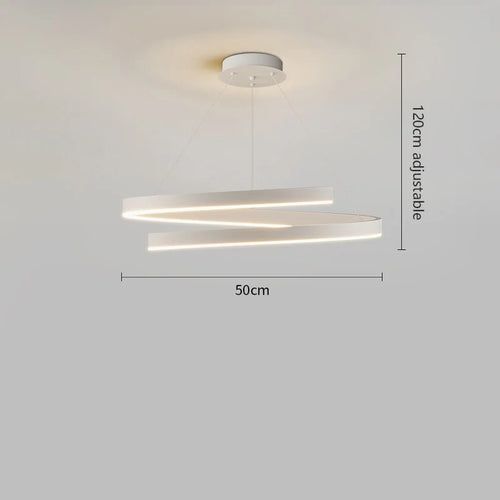 Modern single ring gold iron chandelier with indoor LED lighting - vue 16 sur 15