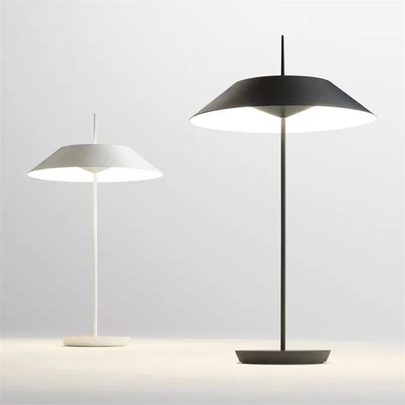 designer metal table lamp with LED lighting