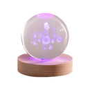 3D crystal ball solar system engraved decorative gift