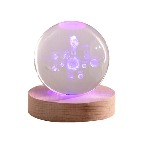 3D crystal ball solar system engraved decorative gift - vue 2 sur 32