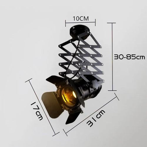 American retro rotating ceiling light for industrial bar and restaurant