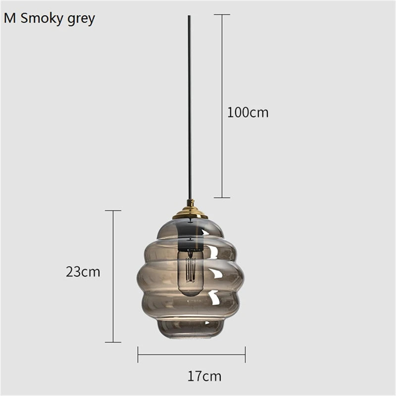 Modern nordic stained glass ball pendant light - vue 14 sur 15