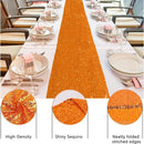 Orange sequin table runner for festive decoration