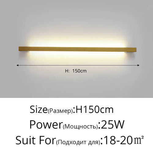 Modern Minimalist LED Strip Wall Light - vue 16 sur 16